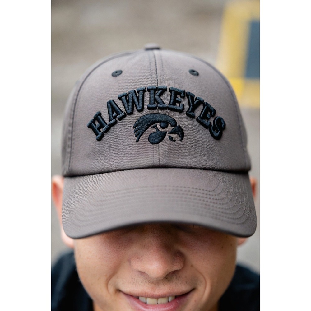 Legacy Iowa Hawkeyes Hat Grey Embroidered Adjustable Baseball Cap Unisex NCAA